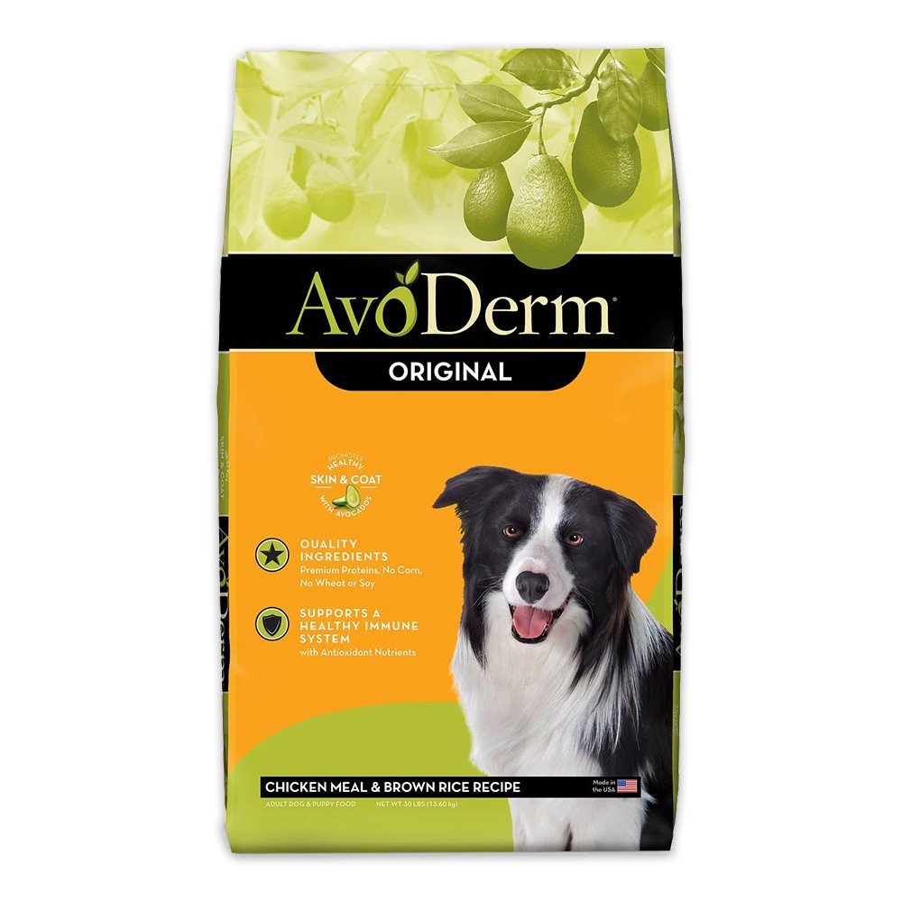 AvoDerm Natural Original Chicken Meal & Brown Rice Dry Dog Food, 30 lb - Kwik Pets