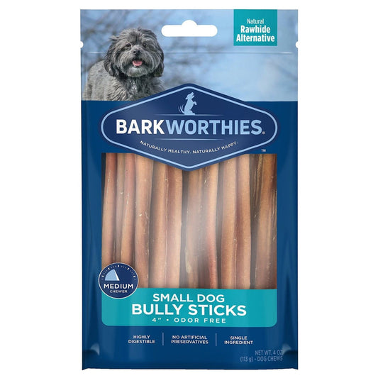 Barkworthies 4" OF Bully Sticks 4oz C6 - Kwik Pets