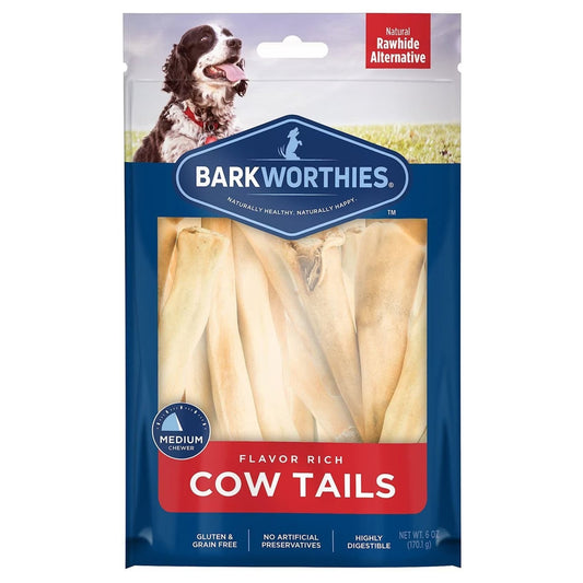 Barkworthies 6" Cow Tail 6 oz Pack - Kwik Pets