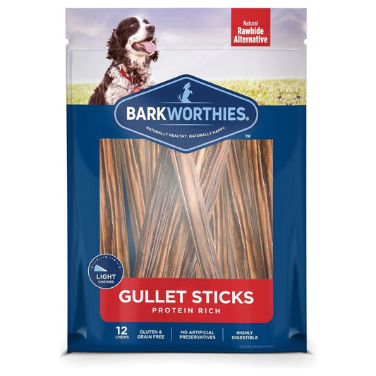 Barkworthies 6" Gullet Stick 12 Pack 6 Case - Kwik Pets