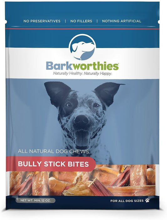 Barkworthies Bully Stick Bully Bites 12oz - Kwik Pets