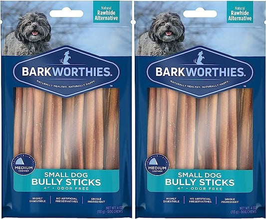 Barkworthies Bully Sticks 4" 2pk - Kwik Pets
