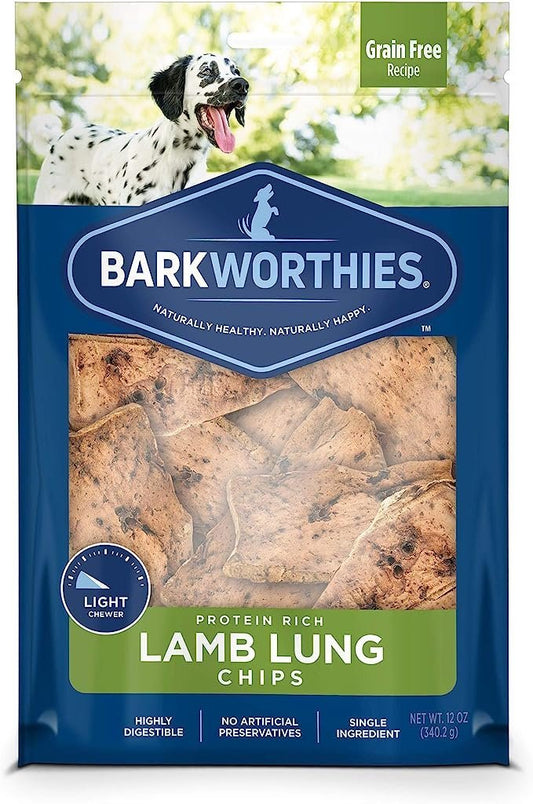 Barkworthies Lamb Lung 12oz - Kwik Pets