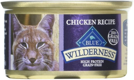 Blue Buffalo Wilderness Grain Free Chicken Recipe Wet Cat Food 3oz - Kwik Pets