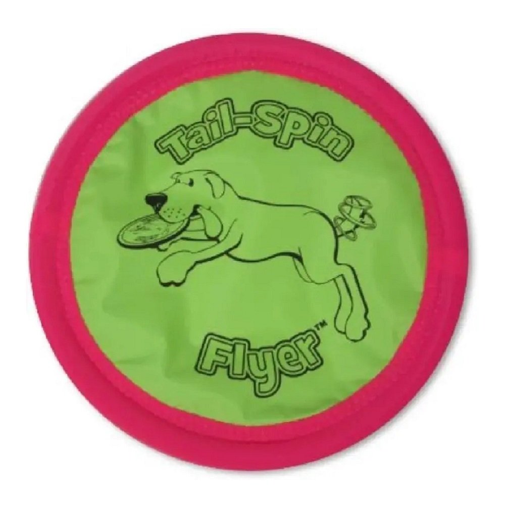 Booda Tail Spin Flyer Dog Toy Multi-Color, 10 in - Kwik Pets