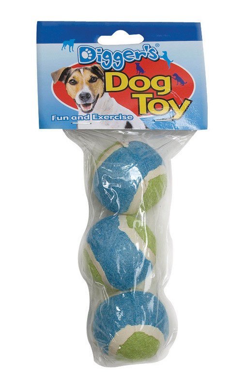 Boss Pet Digger's Multicolored Rubber Mini Tennis Balls Small 3 pk - Kwik Pets