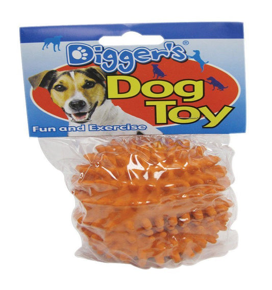 Boss Pet Digger's Orange Latex Needle Ball Ball Dog Toy Medium 1 pk - Kwik Pets