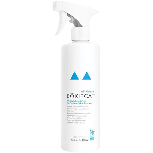 Boxiecat Cat Premium Scent-free Pet Stain & Odor Remover, 24oz - Kwik Pets