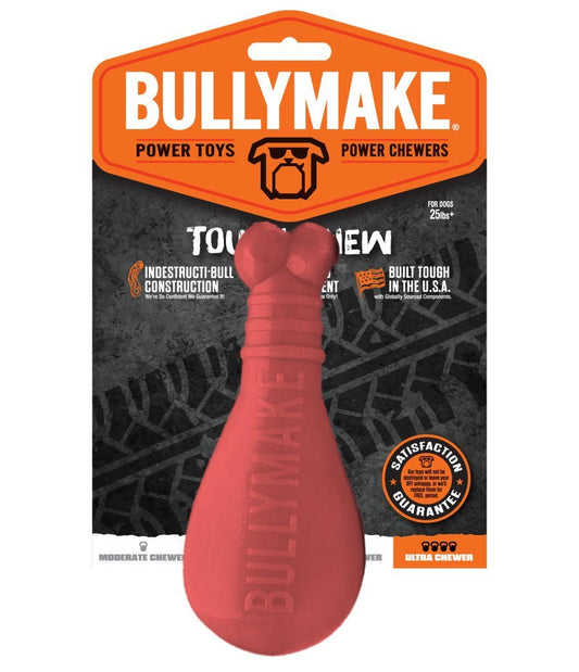 BullyMake Toss n' Treat Flavored Dog Chew Toy Turkey Leg, Turkey, One Size - Kwik Pets