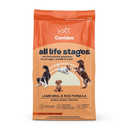 CANIDAE All Life Stages Dry Dog Food Lamb Meal & Rice, 5 lb - Kwik Pets