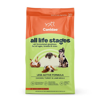 CANIDAE All Life Stages Less Active Dry Dog Food Chicken, Turkey, Lamb & Fish Meal, 5 lb - Kwik Pets