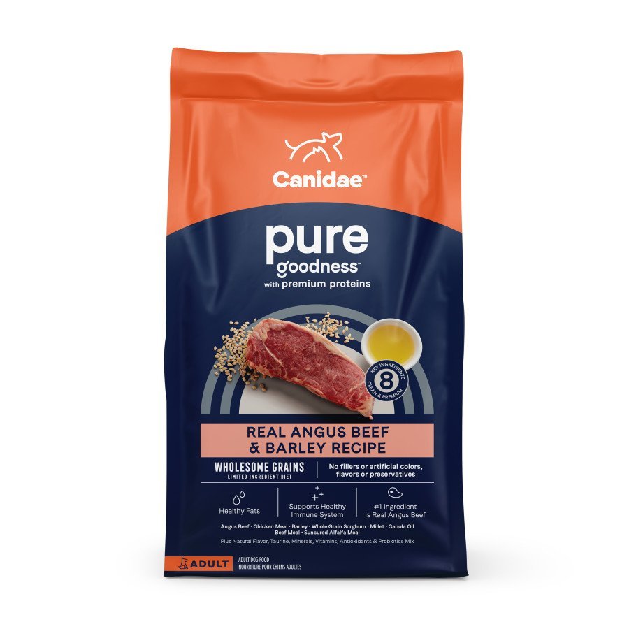 CANIDAE PURE with Wholesome Grains Dry Dog Food Beef & Barley, 24 lb - Kwik Pets