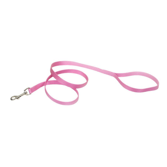 Coastal Single-Ply Nylon Dog Leash Pink Bright ,5/8 In X 6 ft - Kwik Pets