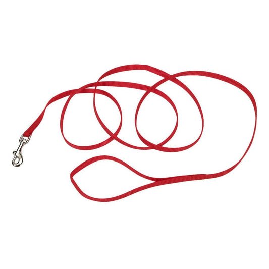 Coastal Single-Ply Nylon Dog Leash Red, 3/8 in. X 6 ft. - Kwik Pets