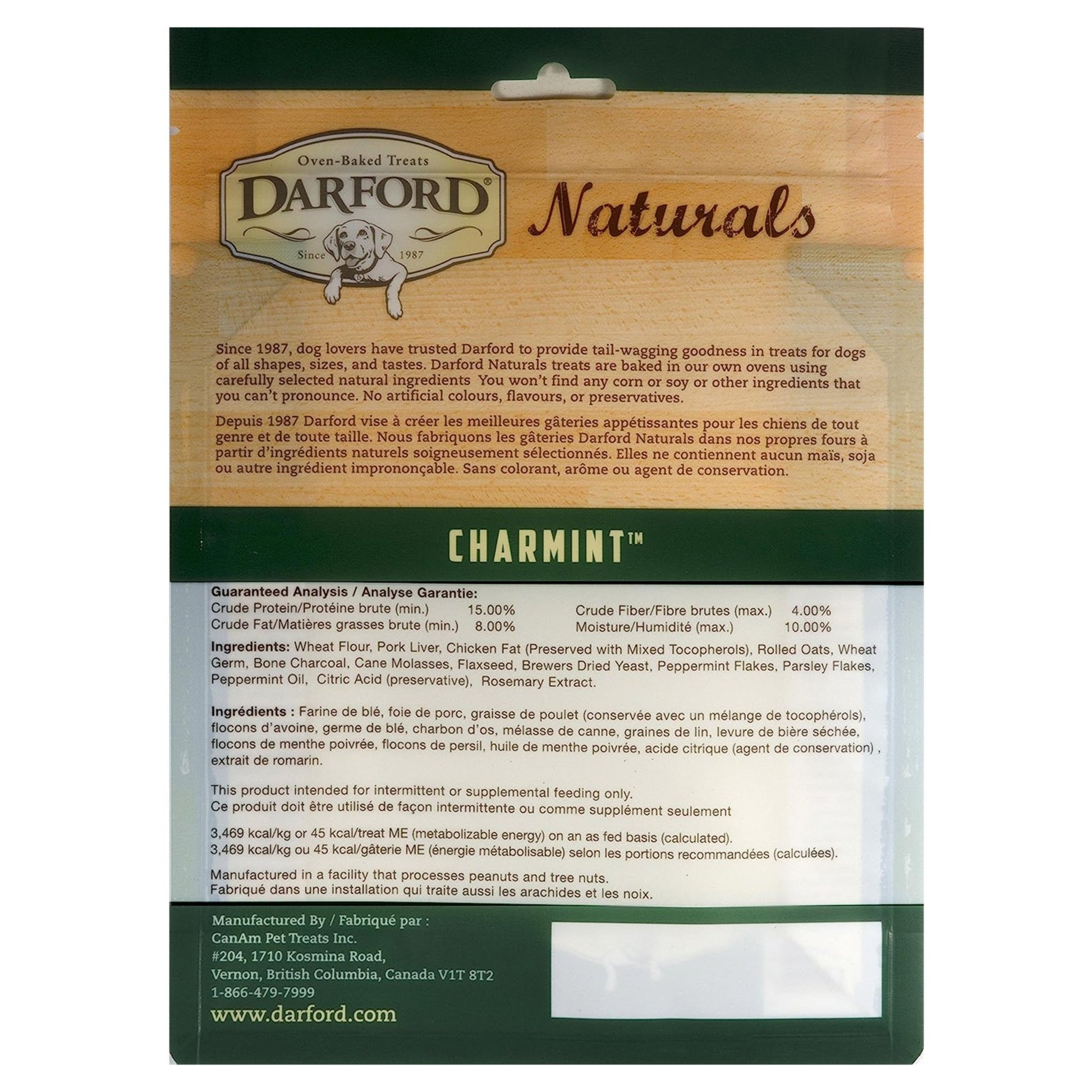 Darford Natural CharMint Biscuits Regular, Charmint, 14 oz - Kwik Pets