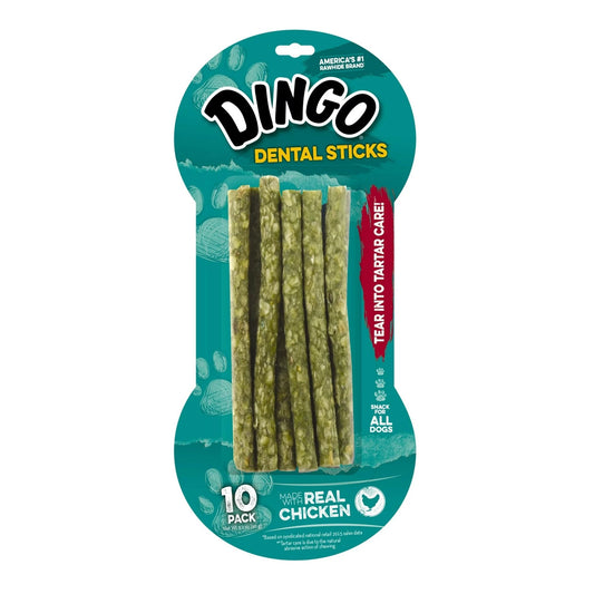Dingo Dental Sticks Dog Treats, 3.1 oz, 10 pk - Kwik Pets