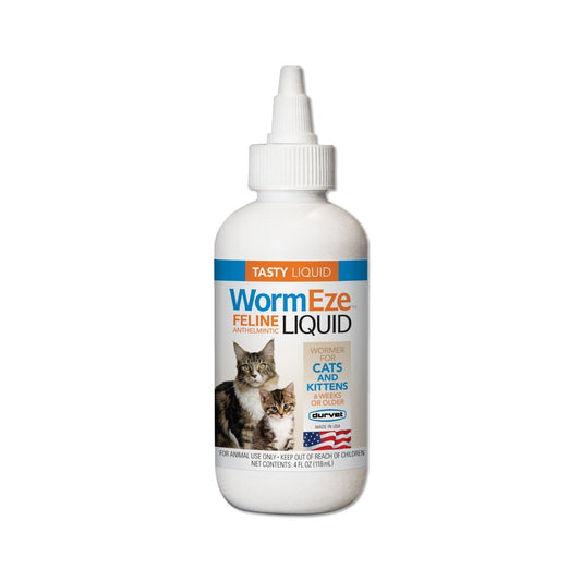 Durvet WormEze Cat and Kitten Dewormer - Liquid 4 fl oz - Kwik Pets