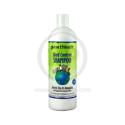 earthbath® Shed Control Shampoo, Green Tea & Awapuhi with Organic Fair Trade Shea Butter, Helps Relieve Shedding & Dander, Made in USA, 16 oz - Kwik Pets