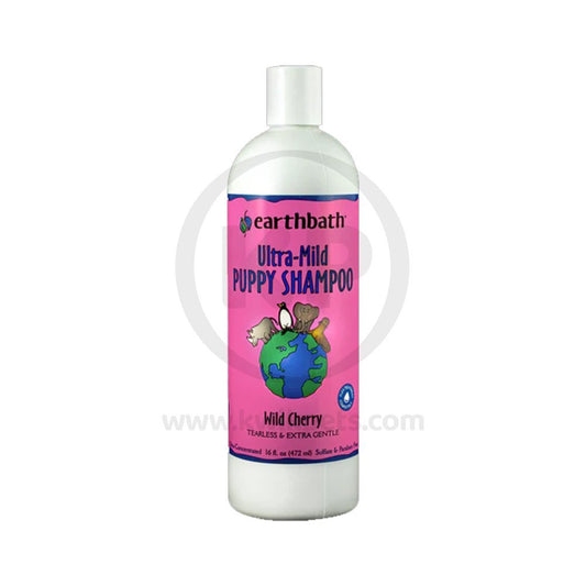 earthbath® Ultra-Mild Puppy Shampoo, Wild Cherry, Tearless & Extra Gentle, Made in USA, 16 oz - Kwik Pets