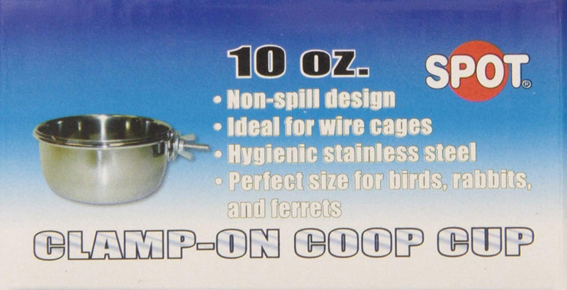 Ethical Products Spot Stainless Steel Coop Cup Bolt Clamp 10oz - Kwik Pets