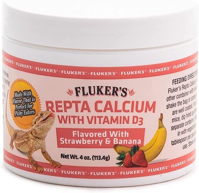 Fluker's Repta Strawberry-Banana Flavored Calcium with Vitamin D3, 4 oz - Kwik Pets