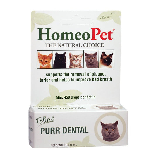HomeoPet Feline Purr Dental for Cats, 0.51 Fl. oz - Kwik Pets