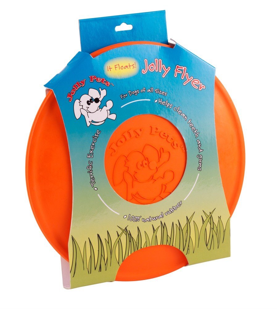 Jolly Pet Jolly Flyer Floating & Flying Dog Toy Orange 7.5in - Kwik Pets