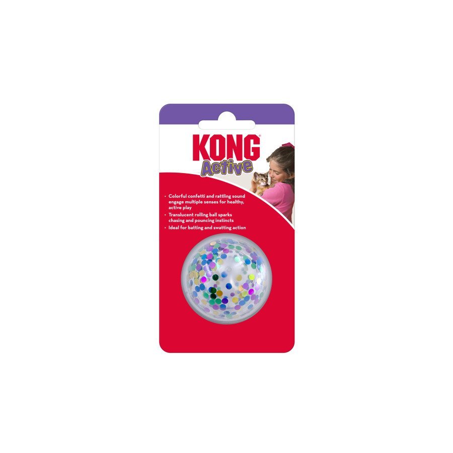 KONG Active Confetti Ball Cat Toy One Size - Kwik Pets