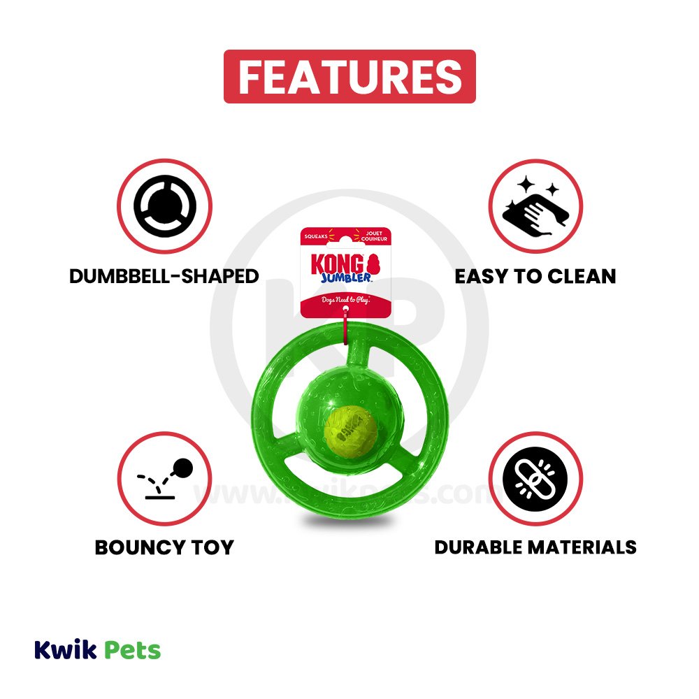 KONG Jumbler Dog Toy Disc Assorted, MD/LG - Kwik Pets
