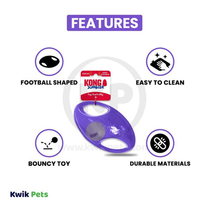 KONG Jumbler Dog Toy Football Assorted, MD/LG - Kwik Pets