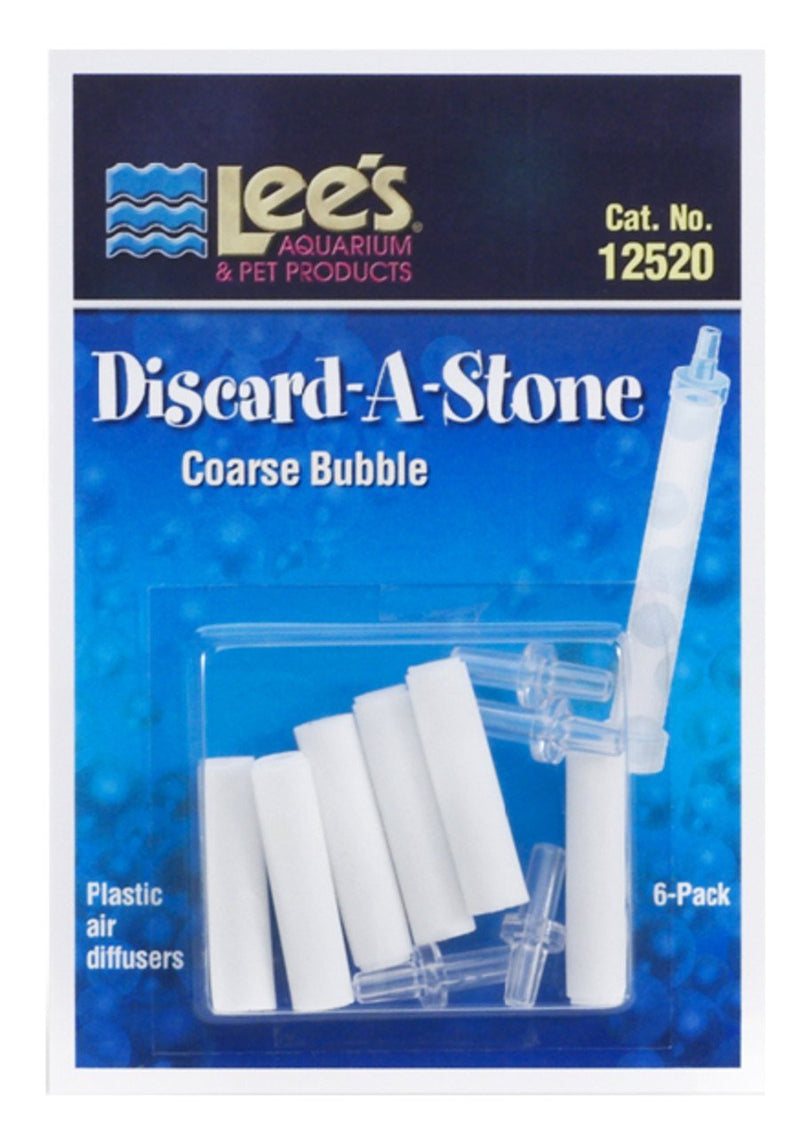 Lee's Aquarium & Pet Products Discard-A-Stone White Coarse, 6 Piece - Kwik Pets