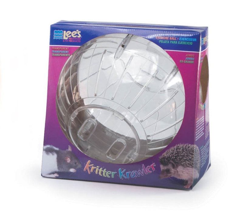 Lee's Aquarium & Pet Products Kritter Krawler Clear View-Thru Running Ball Clear Jumbo - Kwik Pets