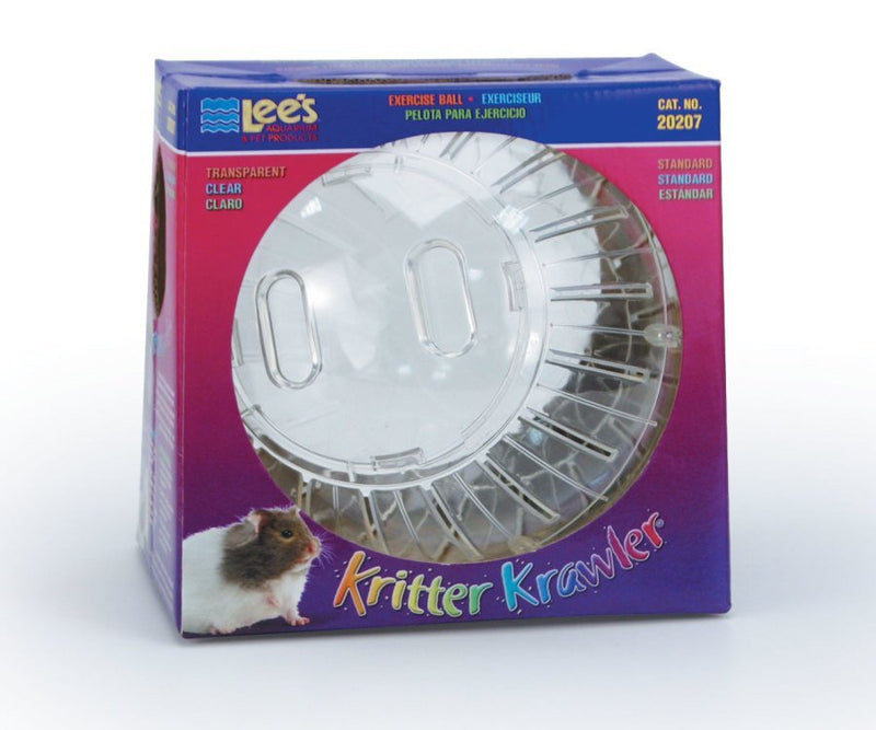 Lee's Aquarium & Pet Products Kritter Krawler Clear View-Thru Running Ball Clear Standard - Kwik Pets