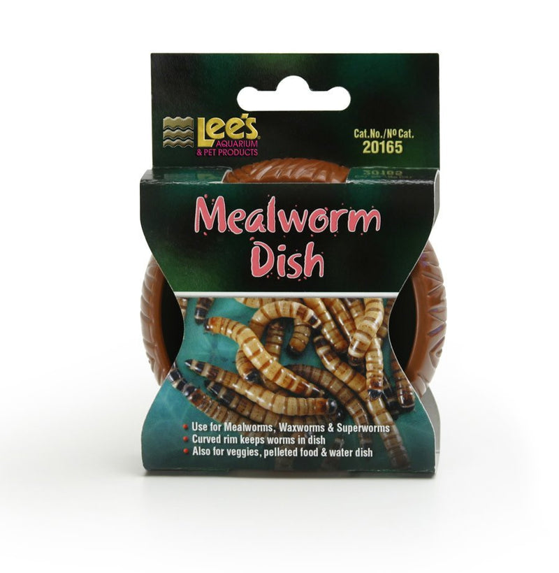 Lee's Aquarium & Pet Products Mealworm Curved Dish Brown 3 in - Kwik Pets