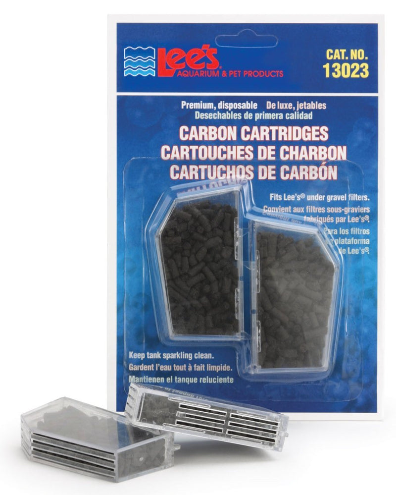 Lee's Aquarium & Pet Products Premium Carbon Cartridges for Under Gravel Filters 2 pk - Kwik Pets