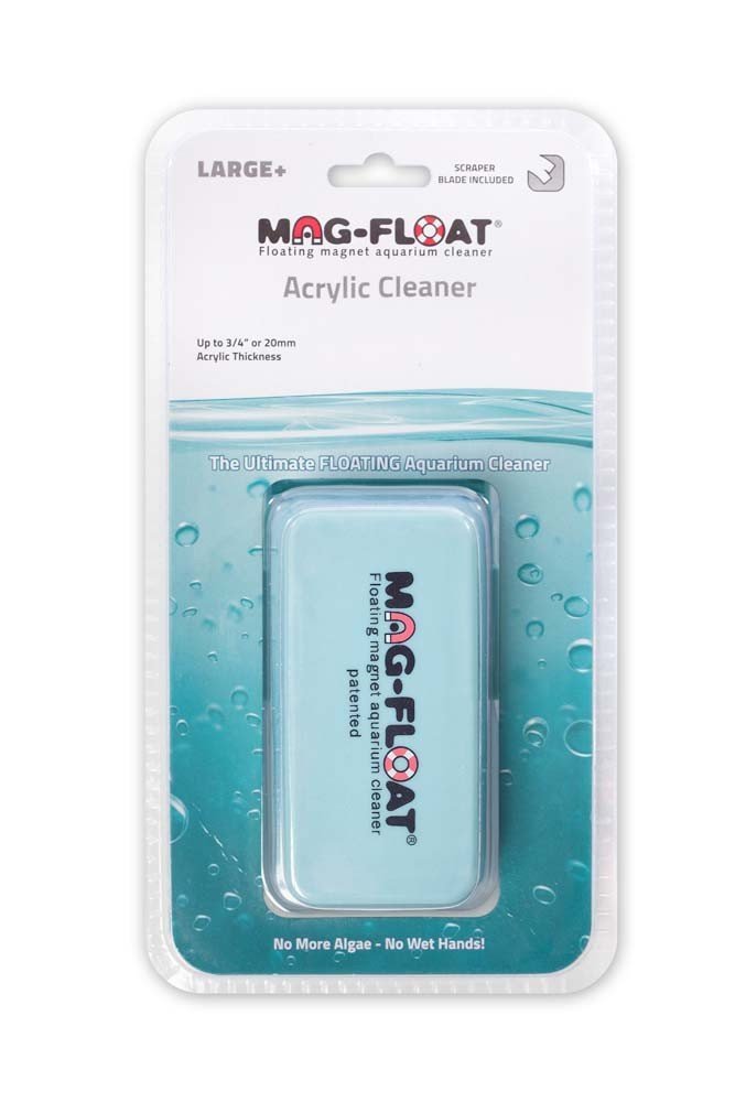 Mag-Float Floating Magnet Acrylic Aquarium Cleaner 3/4 thickness Large + - Kwik Pets