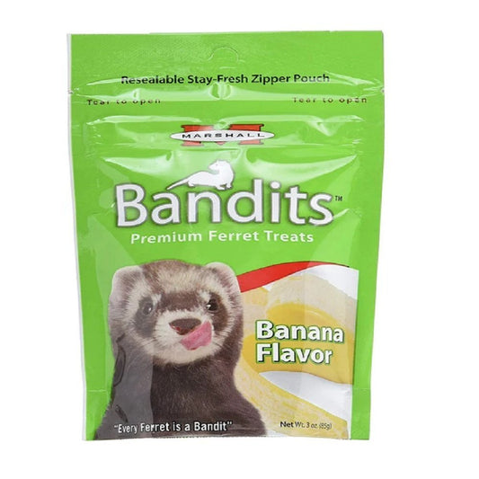 Marshall Pet Bandits Ferret Treat, Banana, 3oz - Kwik Pets