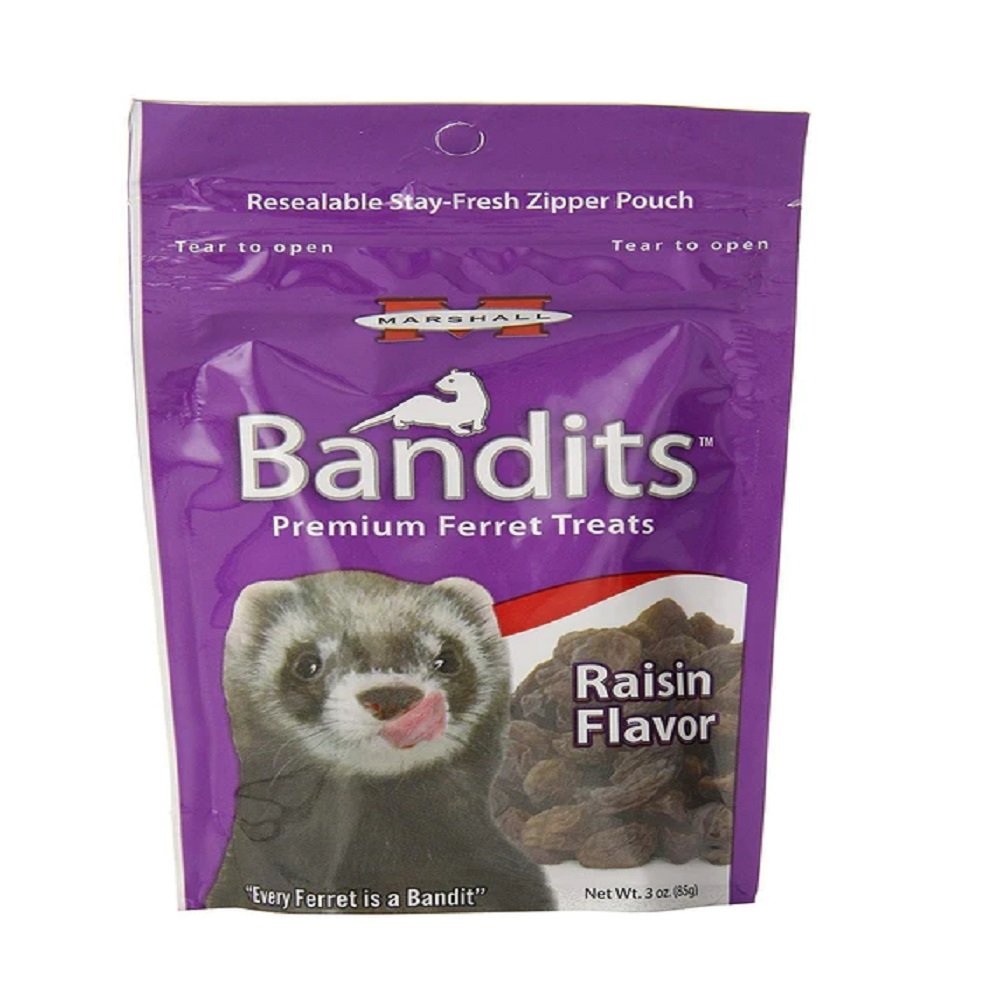 Marshall Pet Bandits Ferret Treat, Raisin, 3oz - Kwik Pets
