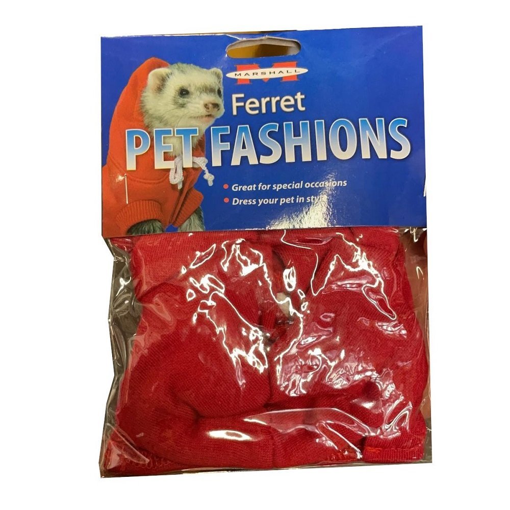 Marshall Pet Ferret Sweatshirt Red Gray - Kwik Pets