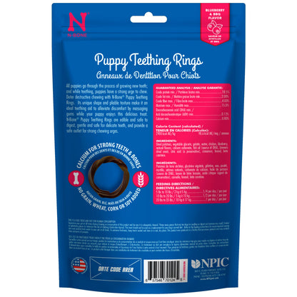 N-Bone Grain-Free Puppy Teething Rings Blueberry & BBQ, 7.02-oz, 6-pk, N-Bone