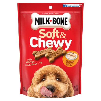 Milk-Bone Chicken Recipe Chewy Dog Treats 5.6oz, Milk-Bone