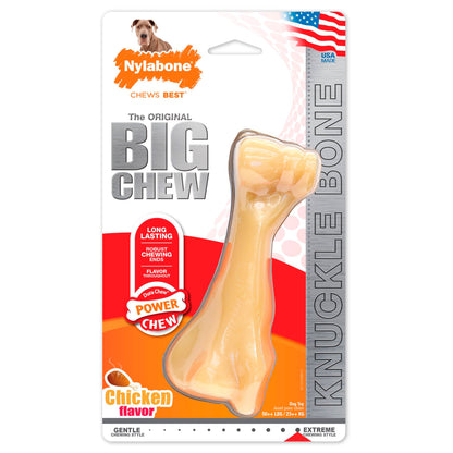 Nylabone Beef Bone Power Chew Extra Durable Chew Toy for Big Dogs Chicken Flavor, XX-Large - 50+ LB, Nylabone
