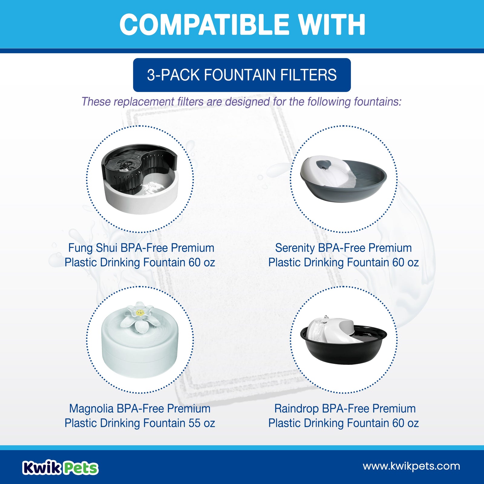 Pioneer Pet Plastic Fountain Replacement Filters 3 CountPioneer Pet Plastic Fountain Replacement Filters Compatible With