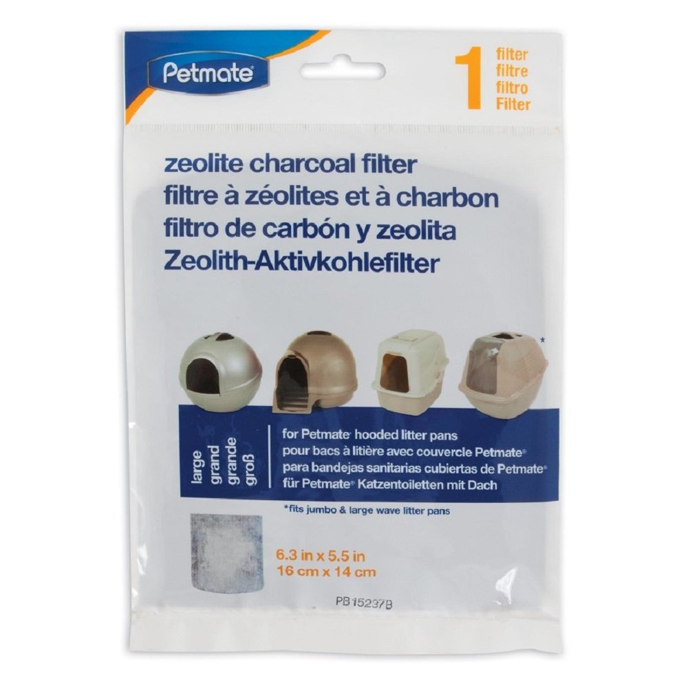 Petmate Zeolite Filter for Hooded Cat Litter Pan Black/White, LG, Petmate