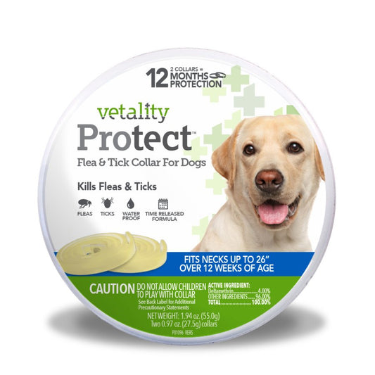 Vetality Protect Flea & Tick Dog Collar, 2 pk, Vetality