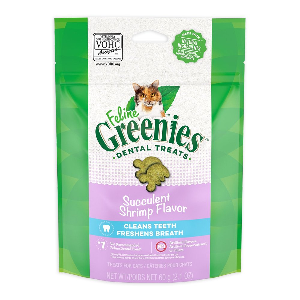 Greenies Feline Adult Cat Dental Treats Succulent Shrimp, 1ea/2.1 oz, Greenies