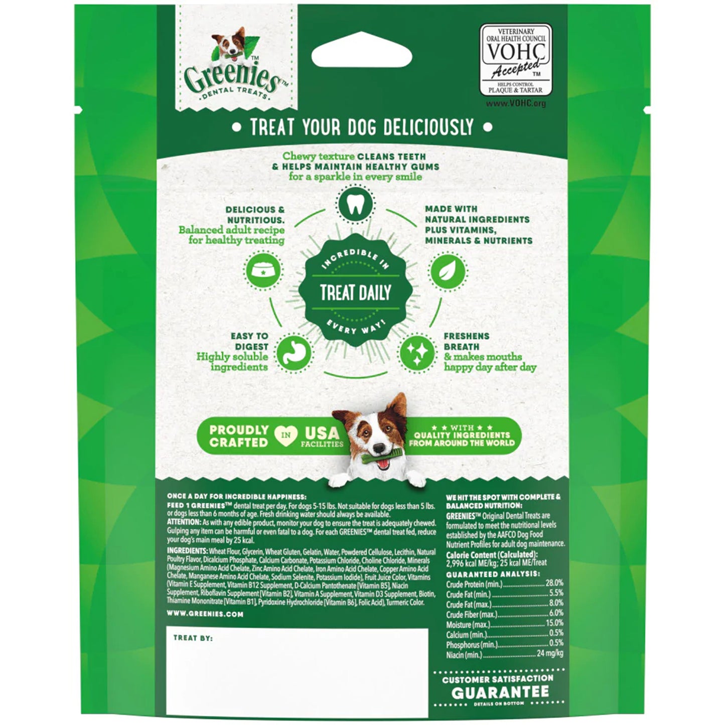 Greenies Original Teenie Natural Dental Care Dog Treats, 6-oz. 22 Treats, Greenies