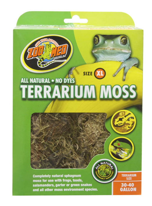 Zoo Med Terrarium Moss Substrate Green, 30-40 gal, XL, Zoo Med
