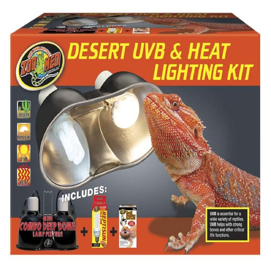 Zoo Med Desert UVB & Heat Lighting Kit, Zoo Med