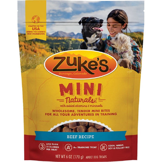 Zuke's Dog Mini Natural Beef 6oz, Zuke's